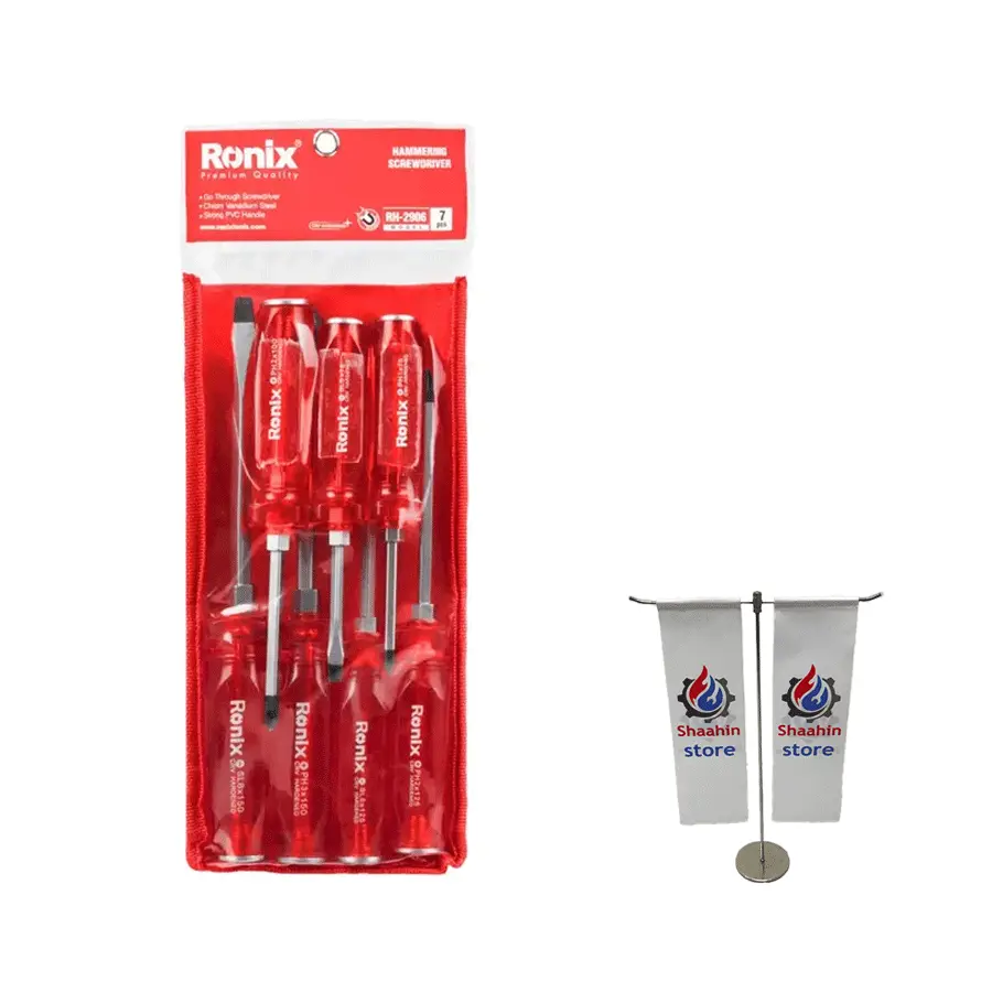 مجموعه 7 عددی پیچ گوشتی ضربه خور رونیکس مدل RH-2906
